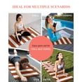 thumbnail image 7 of Burnt Orange Stripe Yoga Towel for Hot Yoga Non Slip, Farmhouse Striped Abstract Art Yoga Mat Towel Absorbent Yoga Sweat Towels Microfiber Hot Yoga Blanket for Bikram Pilates 26"x74", 7 of 7