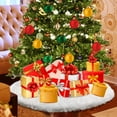 thumbnail image 2 of HOWAF 48inch Christmas Tree Plush Skirt, Holiday Tree Ornaments Round Xmas Tree Skirt Mat Base Cover for Merry Christmas Decor New Year Party Home Decorations, 2 of 7