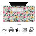 thumbnail image 5 of Long Mouse Pads for Desk,Pioneer Flower Floral Print Pattern Desk Mats on Top Of Desks, Desk Mouse Pad Extra Large with 3mm Non-Slip Base and Stitched Edge for Gaming,Office,Work,Home 47.3"x23.6", 5 of 6