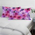 thumbnail image 3 of Spring Floral Pillow Covers, Linen Long Throw Pillow Case, Watercolor Flowers Leaves Vintage Holiday Pillow Protector Decorative Cushion Cover for Living Room/Bedroom 12" x 20", 3 of 8