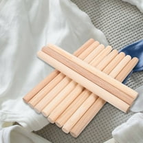 GOOHOCHY 10pcs Split Wood Dowel Rods Beige for DIY Crafts Precision Crafted Unfinished Wooden Sticks