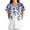 Dark Blue, variant on Comfort Fit Stretch Women's Plus Size V-neck Scrub Top Fashion Floral Print Working Uniform Nurse Uniform Tunic Comfortable Shirts Scrubs Pockets Scrub Tops