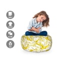 thumbnail image 2 of Spring Storage Toy Bag Chair, Romantic Summer Season Branches of Mimosa Flowers and Birdies, Stuffed Animal Organizer Washable Bag, Small Size, Yellow Earth Yellow, by Ambesonne, 2 of 3