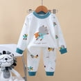 thumbnail image 2 of Caqnni Toddler Baby Boy Fall Winter Clothes Little Boy Outfit Letter Long Sleeve Sweatshirts and Jogger Pants Set Fall Winter Set for 0 6 12 18 24 M 1t 2t 3t 4t 5t 6t,6-12 Months, 2 of 7