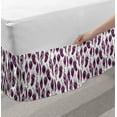 thumbnail image 2 of Hippie Bed Skirt, Feathers with Geometric Motifs and Streaks, Elastic Bedskirt Dust Ruffle Wrap Around for Bedding Decor, 4 Sizes, Baby Pink Plum, by Ambesonne, 2 of 2
