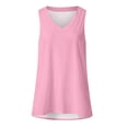 thumbnail image 3 of StSilkitty Plus Size Tank Tops for Womens Solid Color Loose V Neck Blouses Summer Beach Lightweight Soft Shirts, 3 of 7