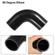 thumbnail image 4 of 1 juego 51mm 2.0 ID 90 grados Codo Unique Bargains manguera silicona negro con 2 uds abrazaderas, 4 of 6