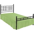 thumbnail image 3 of Ruffle Bed Skirt with Split Corners - 14" Tailored Drop Dust Ruffle Bedskirt Three Sided Coverage - 100% Microfiber -Wrinkle Free-Full-XL Size-Sage Solid, 3 of 5