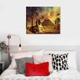 thumbnail image 5 of Acheng Canvas Print Wall Art - Ancient Egypt Secrets Pyramid Sphinx - Wall Decor Modern Artwork Paintings Pictures for Living Room Stretched and Framed Ready to Hang  20x16in, 5 of 6