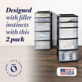 thumbnail image 2 of Homz Plastic 5 Drawer Storage Container Tower Closet Organizer, 2 Pack, 2 of 8