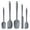 Gray, variant on 5-PieceGrade Silicone Spatulas, Heat Resistant Baking Cooking Mixing Utensils, Non Stick Rubber Spatula Set Dishwasher Safe with Hanging Loop (Multicolor)