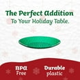thumbnail image 5 of PLASTICPRO Pack of 30 Disposable Plastic Plates Fancy Dinner Plate Heavy Weight, Hammered Green 7”, 5 of 7