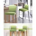 thumbnail image 5 of Green Wood Grain Bar Stool Covers Set of 4, Ombre Rustic Retro Wooden Plank Stretch Washable Bar Chair Covers with Backs, Removable Pub Counter Height Chair Cover for Kitchen Dining Room Cafe, 5 of 7