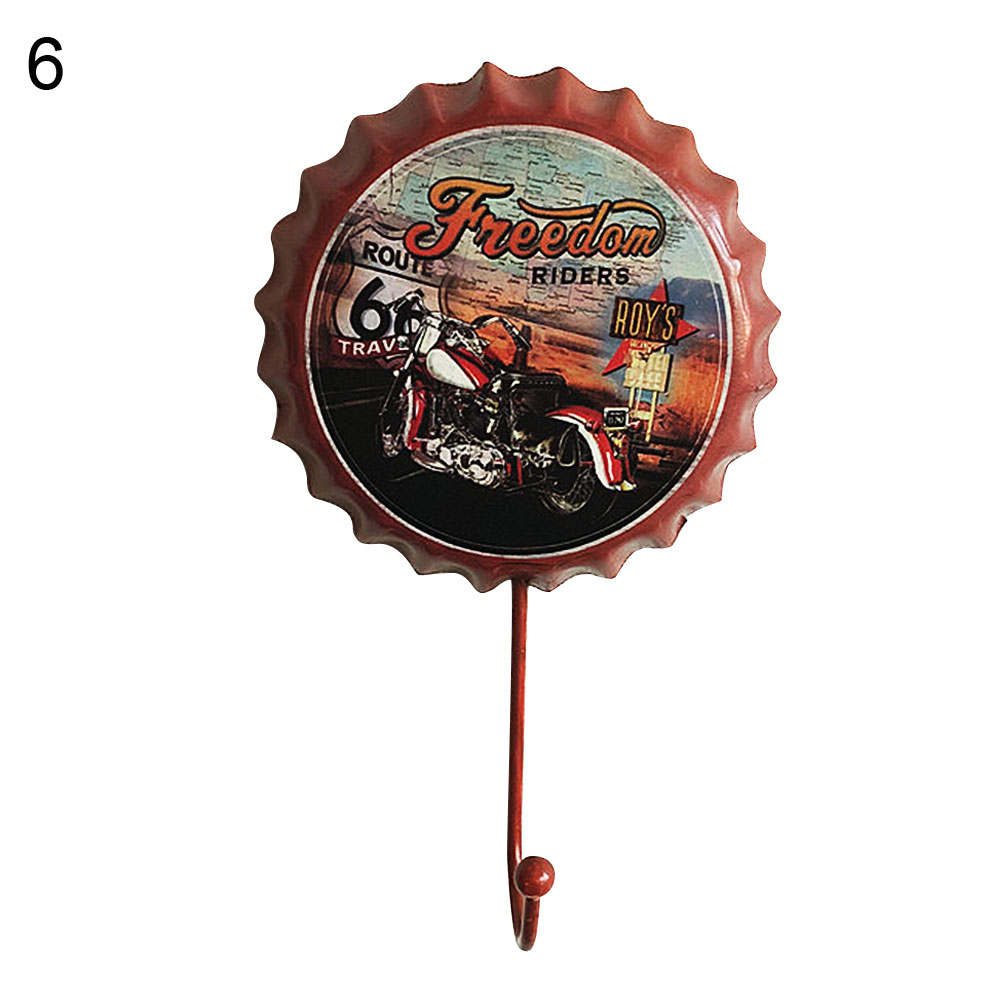 Nature Grown Metal Beer Bottle Cap Sign Wall Hook Bar Pub Clue