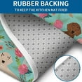 thumbnail image 4 of Dachshund and Flower Bathroom Rugs Sets 3 Piece,Toilet Cover Set,Absorbent Non Slip Bathroom Mats Sets with U-Shaped Contour Rug Toilet Rug Set, 4 of 5