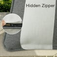 thumbnail image 3 of Decorative Outdoor Indoor Throw Pillows, Set of 4 Waterproof Throw Pillows with Inserts, 18" x18" Square Pillows for Patio, Backyard, Bed, Couch, Sofa and Patio Furniture, Gray Stripe, 3 of 14