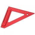 thumbnail image 3 of Triangle de Travail du Bois en Alliage d'Aluminium Rouge Outils de Mesure de Menuiserie 150MM sj-1, 3 of 8