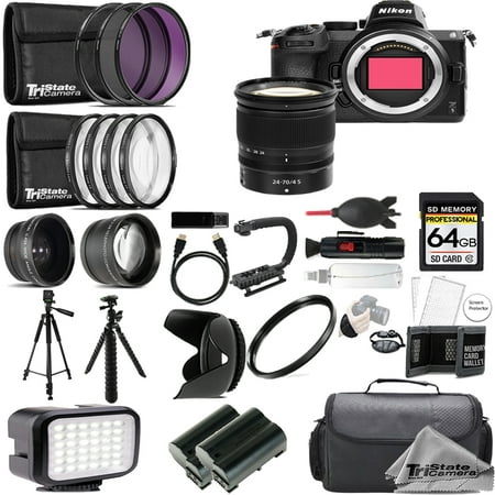 Nikon Z5 Mirrorless Camera with 24-70mm f/4 Lens+ 64GB + Extra Battery+ 9 PC Filter- ULTIMATE Kit (International Version)