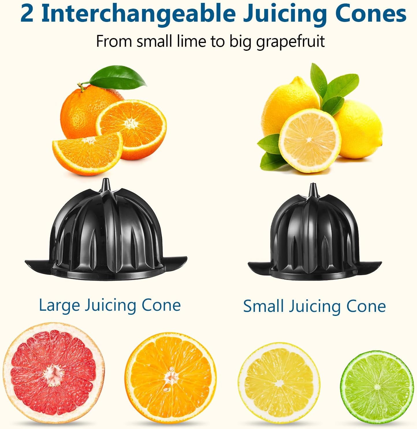Electric Citrus Juicer Stainless Steel Hands  Lime Grapefruit Squeezer for Fresh