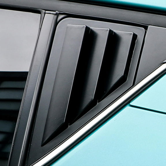 1 Pair Rear Side Window Louver Decorative Window, Shutters Trim Sticker Replacement, Window Louver for Toy-ota C-HR 2018 to 2021, Black