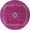 thumbnail image 1 of Ahgly Company Indoor Round Medallion Pink Traditional Area Rugs, 8' Round, 1 of 4