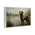 thumbnail image 3 of Stupell Industries Coastal Retriever Dog & Pond White Framed Giclee Art, 24 x 16, by Petals Prints Design, 3 of 8