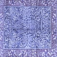 thumbnail image 1 of Ahgly Company Machine Washable Indoor Square Persian Blue Traditional Area Rugs, 8' Square, 1 of 4