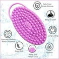 thumbnail image 2 of Limpiador corporal de silicona exfoliante fácil de limpiar, hace buena espuma, duradero y más higiénico que el rosa lufa tradicional Jormftte HMHZ407-3, 2 of 7