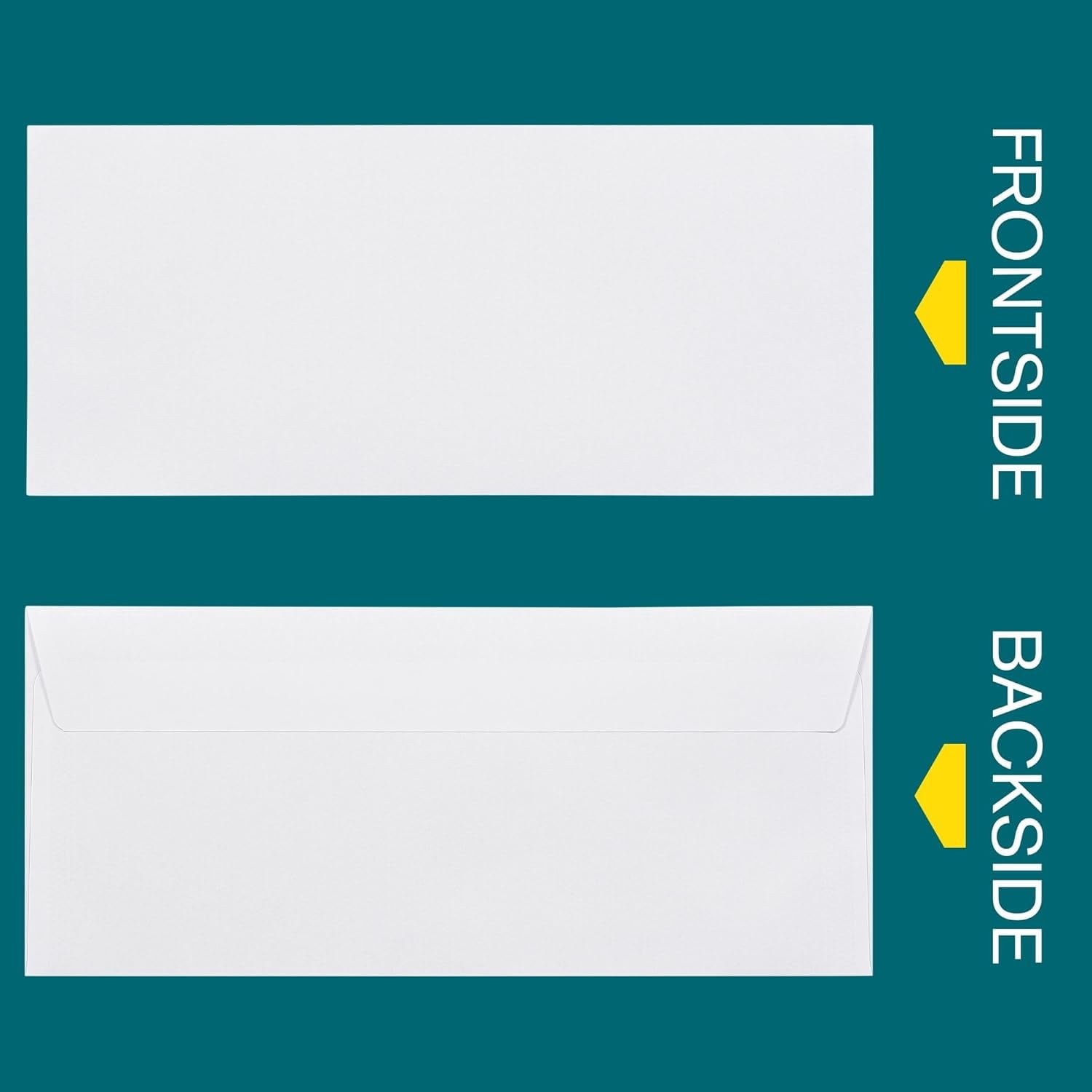 10 Envelopes Self Seal - 50/pack 4 1/8 x 9 1/2 inch Letter Size Business Peel & Closure, Security Tinted for Invoices, Statements Blank White 24LB Paper