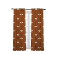 thumbnail image 3 of 3S Brother's Home Décor Curtains BOHO Design Set of 2 Panels Velvet Look Hanging Back Tap and Rod Pocket Décor Nursery Room Bedroom Kitchen Window - Made in Turkey 38Brick (52"Wx63"L), 3 of 6