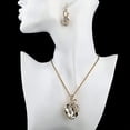 thumbnail image 2 of Woman Girl Necklace Earrings Set Heart Diamond Pendant Style Elegant Women Jewellery Necklace Chain Of Crystal Necklace + Earrings Set 1pcssilve, 2 of 5
