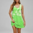 thumbnail image 5 of QUNYINEY Womens Dress Sleeveless Casual Floral A-Line Dress with Pockets Crew Neck Flowy Mini Sundress, 5 of 7