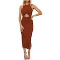 thumbnail image 2 of Robe d'Été pour Femmes Sexy Mode d'Été Col en V Profond Manches à Volants Robe Crayon Sexy Robe d'Été pour Femmes avec Manches Robe d'Été avec Manches pour Femmes, 2 of 6