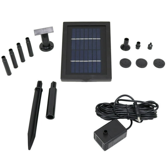 Sunnydaze 40 GPH Solar Pump for Outdoor Fountains with 5 Spray Heads and 24" Lift