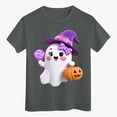 thumbnail image 6 of Kids Halloween Shirts Boys Girls Pumpkin Tops Short Sleeve Shirt Trendy Casual Tee Comfortable Base Layer Outwear, 6 of 8