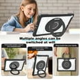 thumbnail image 3 of TECH CIRCLE Case for iPad 9th Generation/iPad 8th Generation/iPad 7th Generation (10.2 Inch, 2021/2020/2019),Rotating Foldable Handle Stand Full-Body Shockproof Rugged Protection Kids Cover,Black, 3 of 6