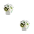 thumbnail image 2 of Florero de Cerámica Cateissary con Flores de Peonía Falsas Bajo Mantenimiento 2piezas Blanco, 2 of 6