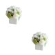 thumbnail image 2 of Flores de peonía falsas Billuyoard Jarrón de cerámica de Hortensia 2piezas Blanco, 2 of 6