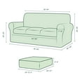 thumbnail image 2 of CHUN YI Sofa Cover with Separate Cushion Slipcover Stretch Checks (Sofa, Teal), 2 of 7