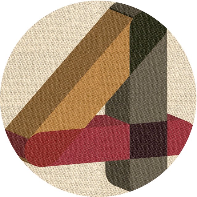 Ahgly Company Machine Washable Indoor Round Transitional Dark Sienna Brown Area Rugs, 3' Round