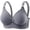Grey, variant on KHONTS Push up Bras for Seniors Women No Underwire Full Coverage Bra Comfort Wireless Anti-Sagging Breathable Bralettes Black 40