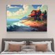 thumbnail image 4 of Póster de lienzo de una casa de madera junto al mar, decoración de dormitorio, paisaje deportivo, decoración de oficina, regalo, estilo marco, 16 x 24 pulgadas (40 x 60 cm), 4 of 8