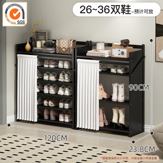 Zapatero para puerta del hogar, almacenamiento Simple multicapa sin instalación, armario de zapatos plegable, sala de alquiler económica