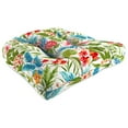 thumbnail image 5 of Jordan Manufacturing 18" x 18" Carena Multi White Floral Square Tufted Contoured Outdoor Wicker Seat Cushion (2 Pack), 5 of 10