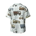 thumbnail image 2 of Disketp Men's Hawaiian Tractor and Dumper Print Shirts Button Down Holiday Beach Shirts-4X-Large, 2 of 7