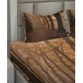 thumbnail image 2 of Ambesonne Forest Fitted & Top Sheet Set with Shams, Fall Hiking Enchanted, Dark Orange Dark Brown, 2 of 4