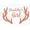 Coral, variant on Nursery Décor Daddy's Girl Antlers Wall Decals Stickers 23x16-Inch Storm Gray