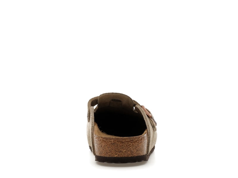 Birkenstock Kid's Boston Suede Taupe (Narrow Fit) Sandals, from StockX