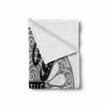 thumbnail image 2 of Enjoy the Little Things Soft Flannel Fleece Blanket, Greyscale Expression Lettering with Swirls and Teardrops, Cozy Plush for Indoor and Outdoor Use, 70" x 90", Grey Black and White, by Ambesonne, 2 of 6