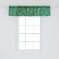 thumbnail image 2 of Grunge Window Valance, Simple Retro Scissors Pattern on Bitoned Colors Backdrop Tailor Themed, Curtain Valance for Kitchen Bedroom with Rod Pocket, 54" X 18", Forest Green Jade Green, by Ambesonne, 2 of 2